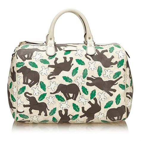 gucci unicef elephant bag|Gucci UNICEF Medium Joy Boston Bag .